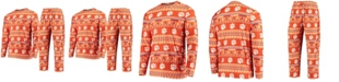 Concepts Sport Men's Orange Clemson Tigers Ugly Sweater Knit Long Sleeve Top and Pant Set